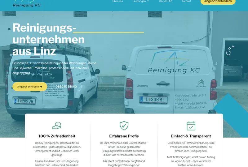 Screenshot: FAZ Reinigung
