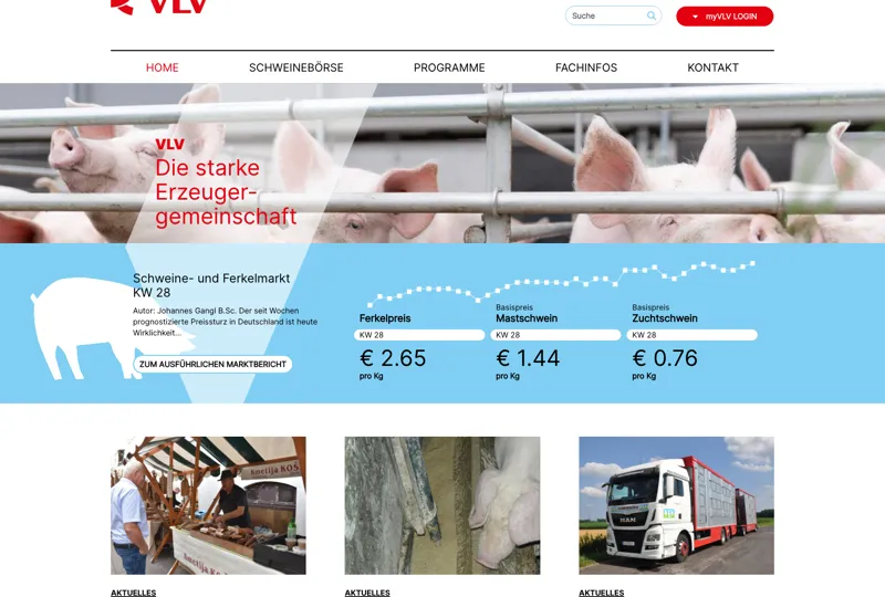 Screenshot: Schweinebörse